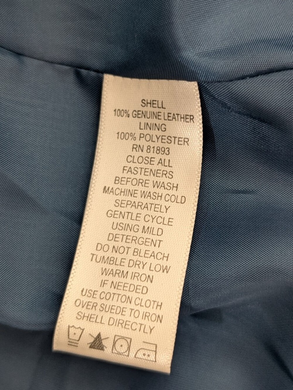 D&Co Genuine Suede Leather Jacket Blue Size M | Like New - Picture 4 of 4